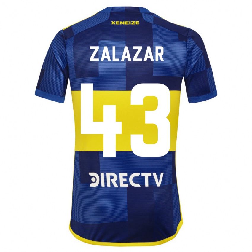 Kinderen Maximiliano Zalazar #43 Blauw Geel Thuisshirt Thuistenue 2024/25 T-Shirt