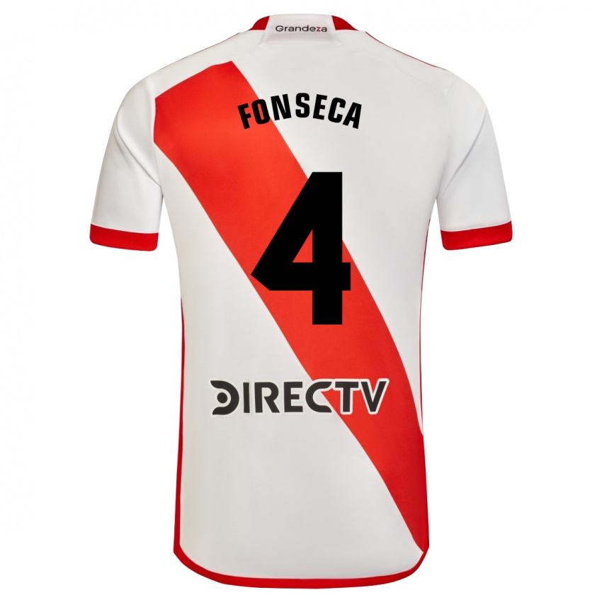 Kinderen Nicolás Fonseca #4 Wit Rood Thuisshirt Thuistenue 2024/25 T-Shirt