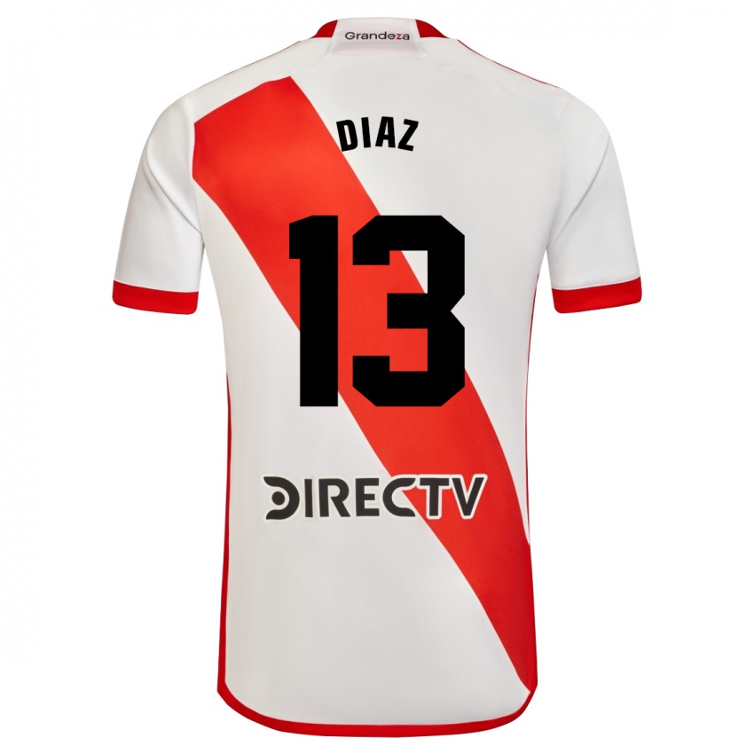 Kinderen Enzo Díaz #13 Wit Rood Thuisshirt Thuistenue 2024/25 T-Shirt