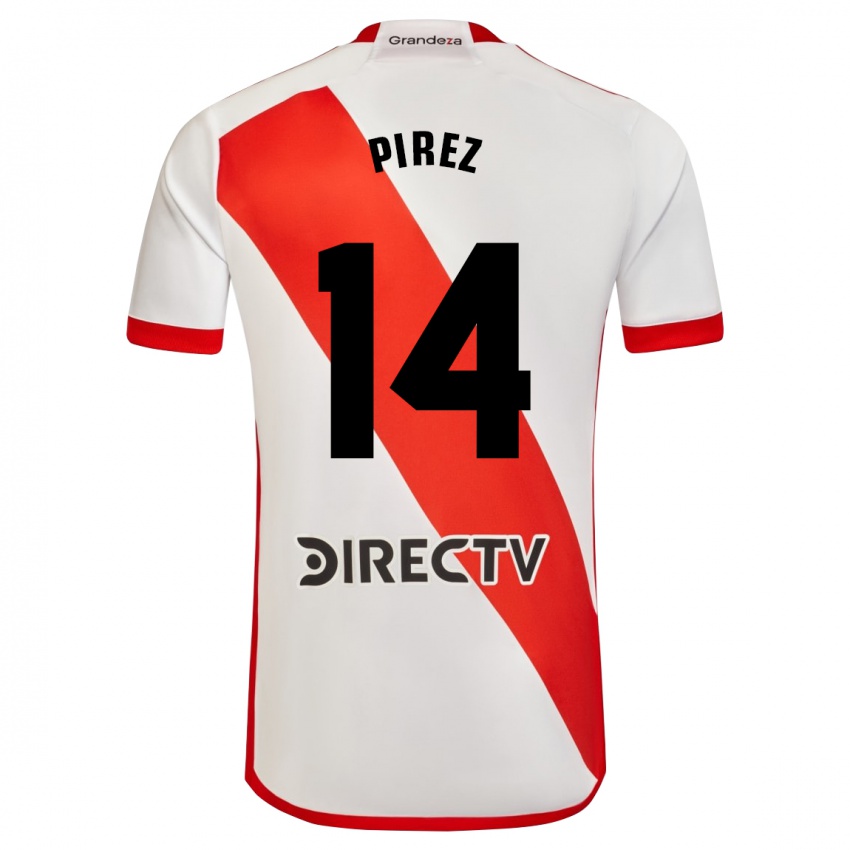 Kinderen Leandro González Pírez #14 Wit Rood Thuisshirt Thuistenue 2024/25 T-Shirt