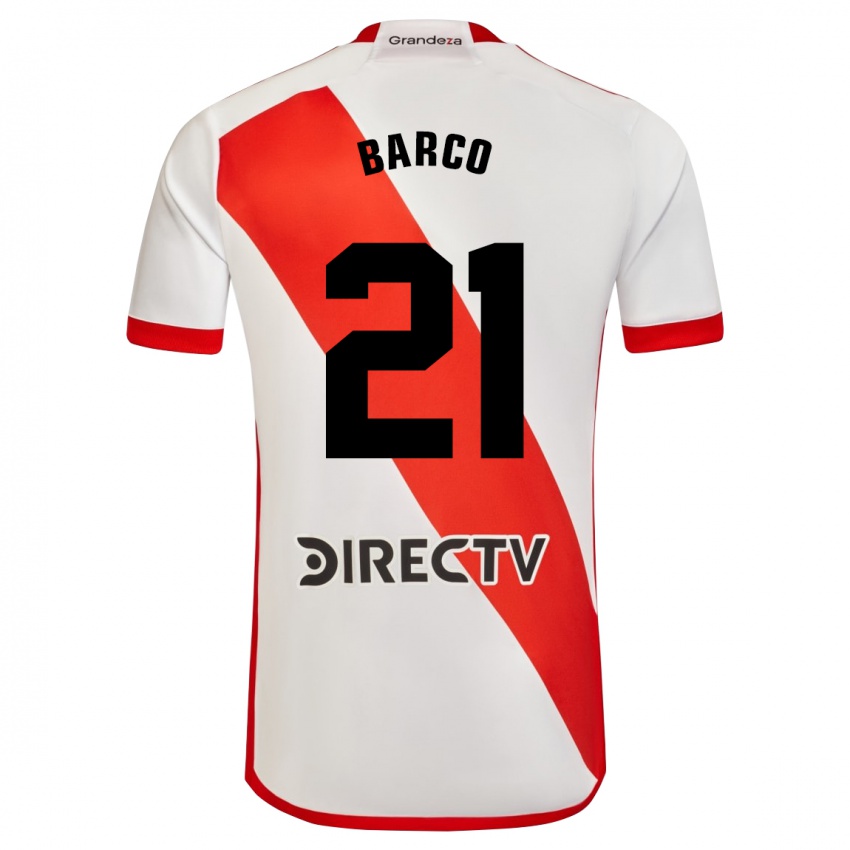 Kinderen Esequiel Barco #21 Wit Rood Thuisshirt Thuistenue 2024/25 T-Shirt