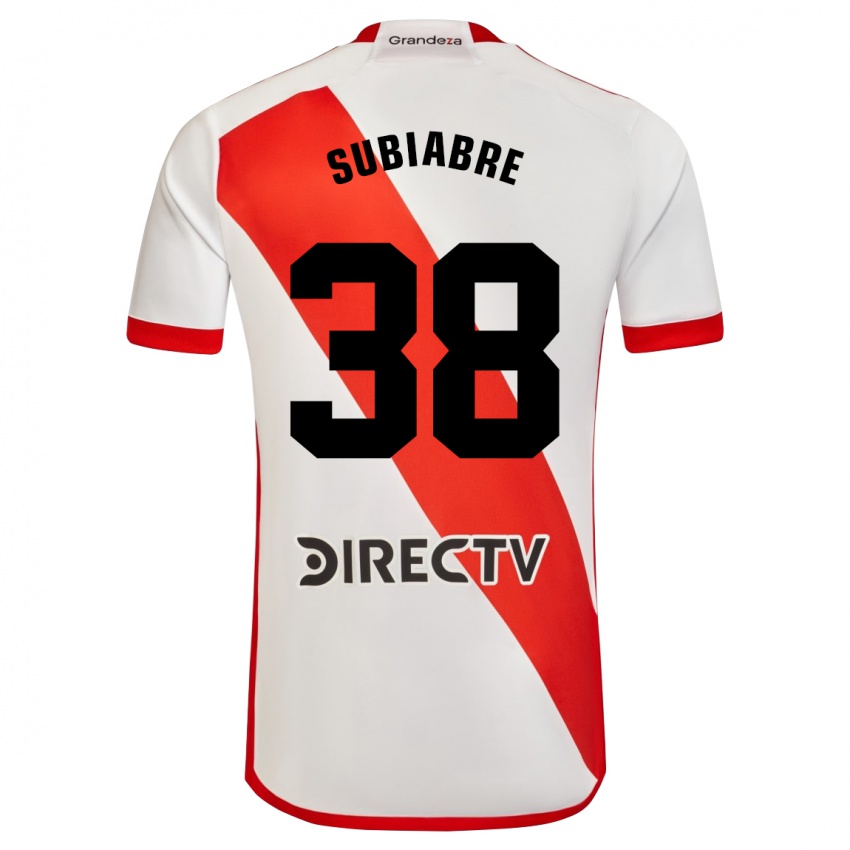 Kinderen Ian Subiabre #38 Wit Rood Thuisshirt Thuistenue 2024/25 T-Shirt