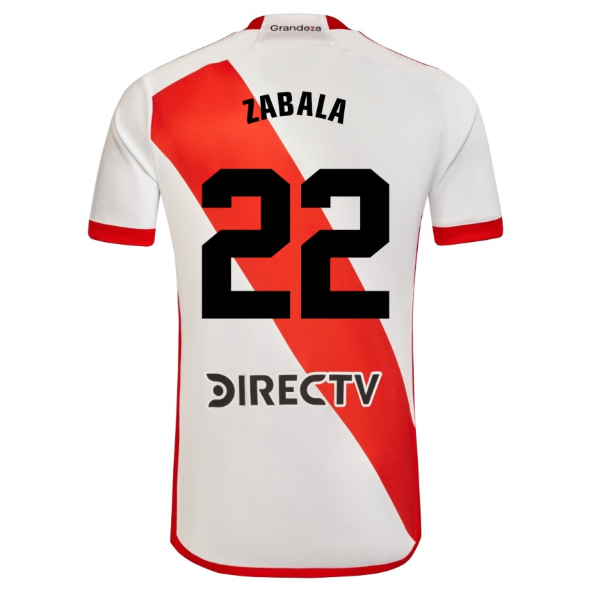 Kinderen Daniel Zabala #22 Wit Rood Thuisshirt Thuistenue 2024/25 T-Shirt