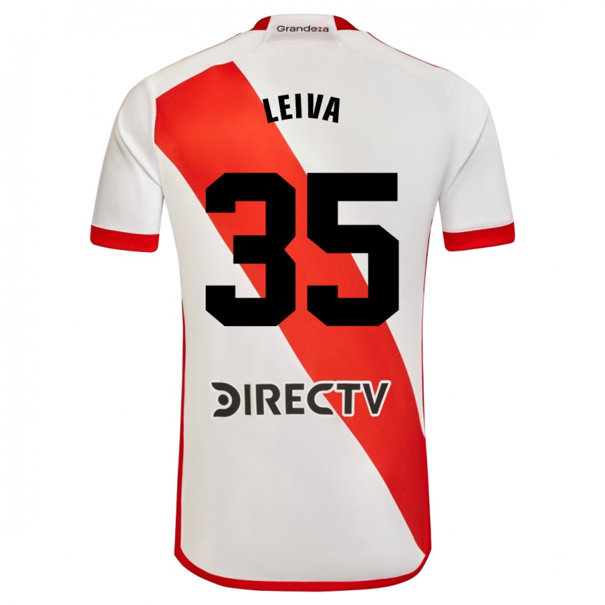 Kinderen Tobías Leiva #35 Wit Rood Thuisshirt Thuistenue 2024/25 T-Shirt