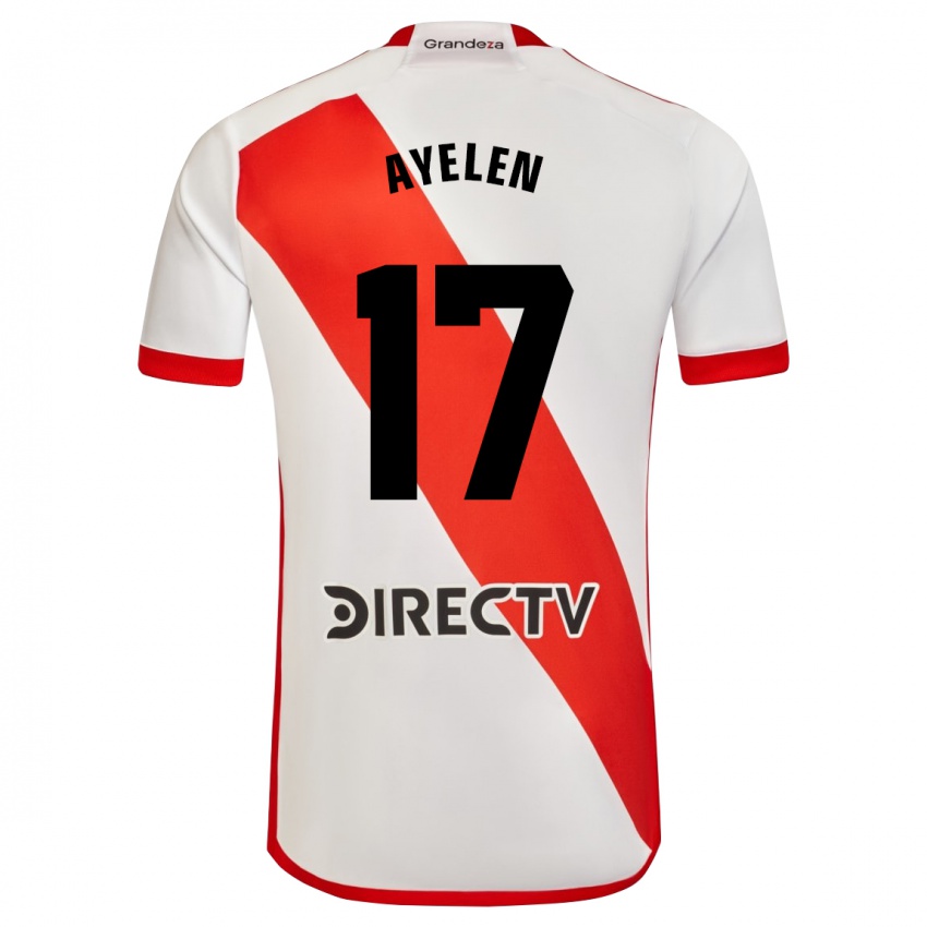 Kinderen Stephanie Ayelén Melgarejo #17 Wit Rood Thuisshirt Thuistenue 2024/25 T-Shirt