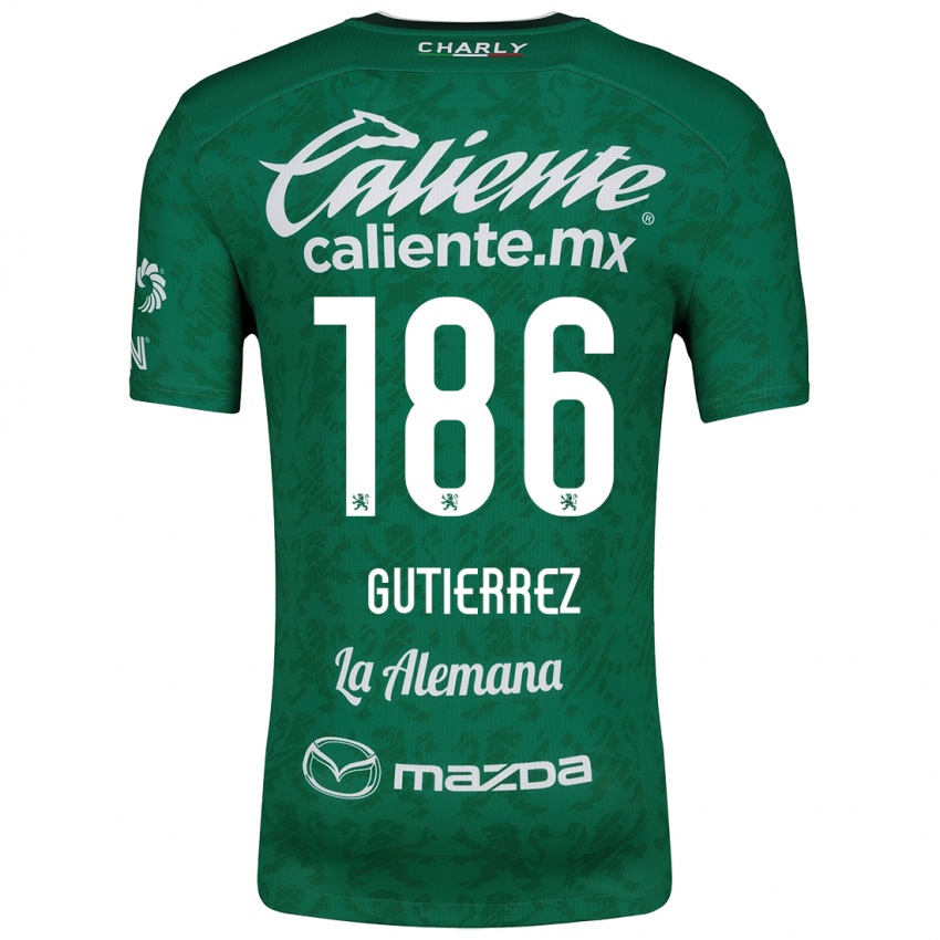 Kinderen Alan Gutiérrez #186 Groen Wit Thuisshirt Thuistenue 2024/25 T-Shirt