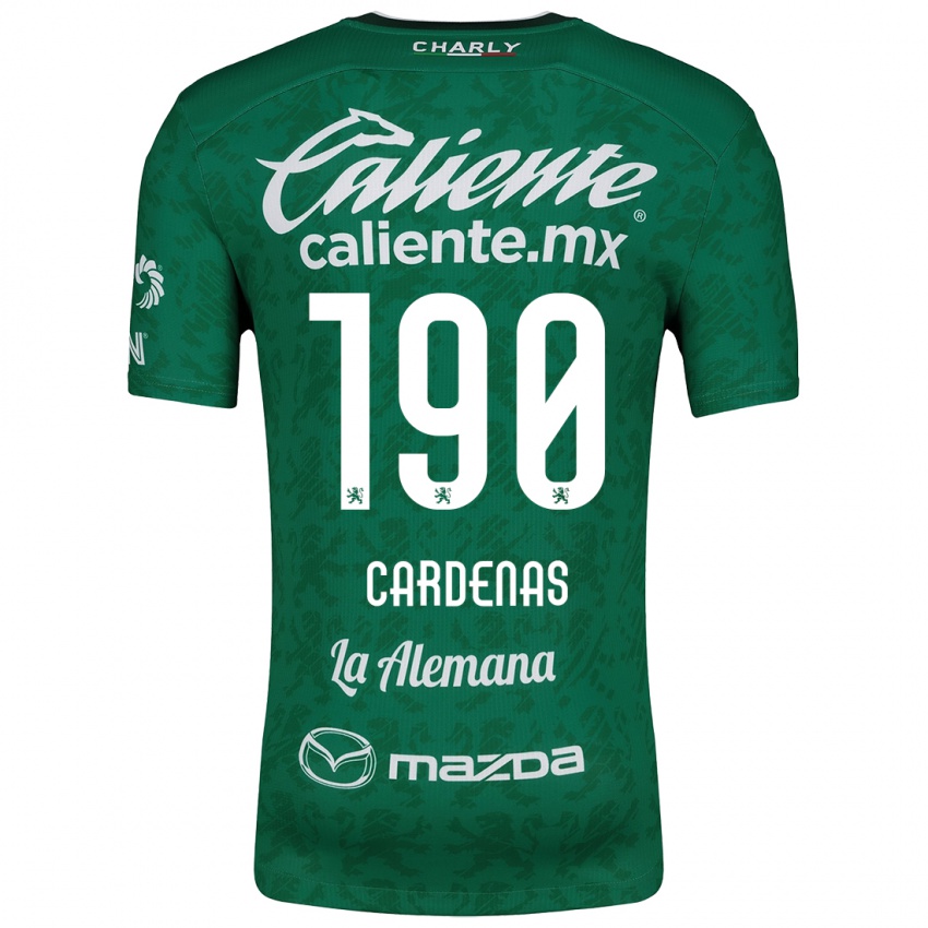 Kinderen Emilio Cárdenas #190 Groen Wit Thuisshirt Thuistenue 2024/25 T-Shirt