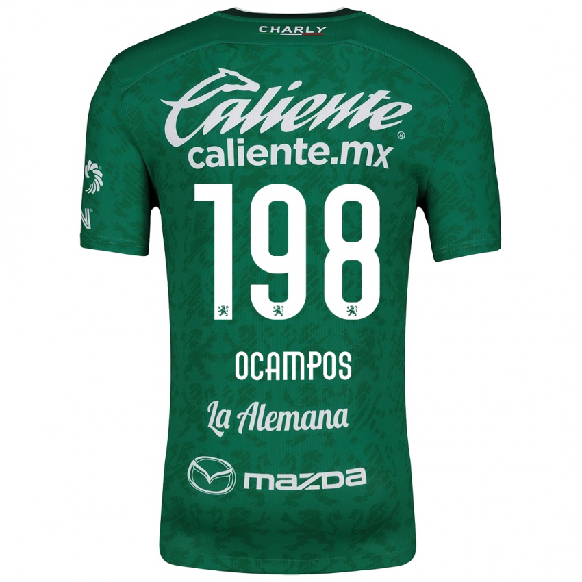 Kinderen Omar Ocampos #198 Groen Wit Thuisshirt Thuistenue 2024/25 T-Shirt