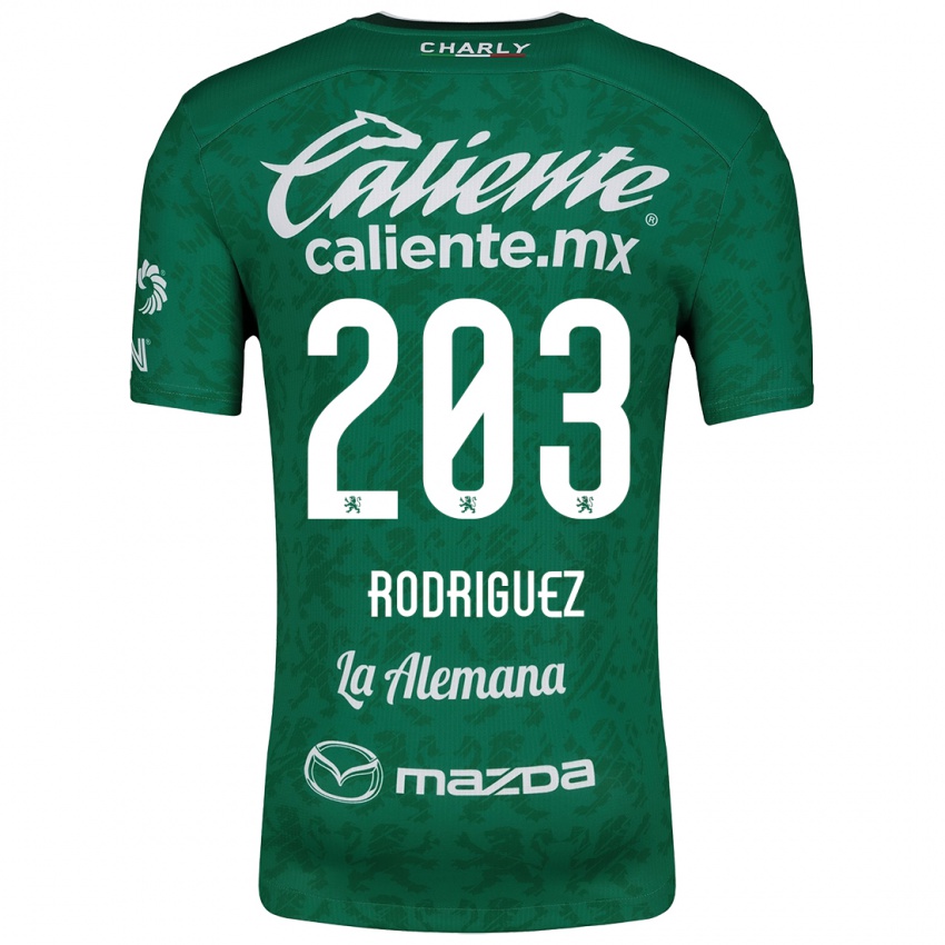 Kinderen César Rodríguez #203 Groen Wit Thuisshirt Thuistenue 2024/25 T-Shirt