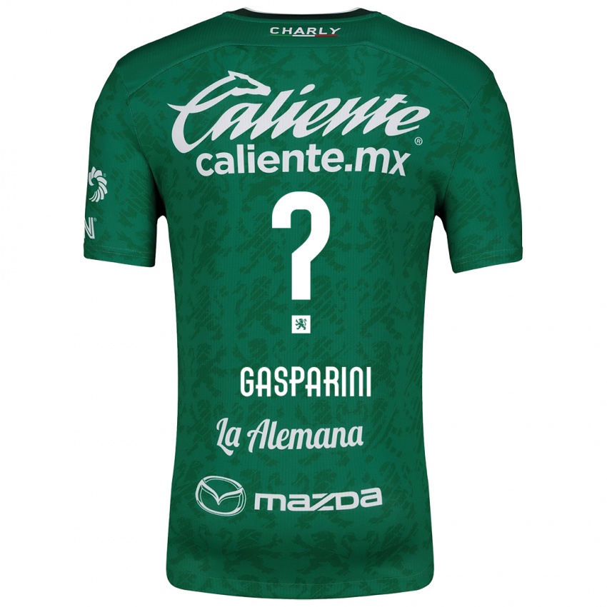 Kinderen Joaquín Gasparini #0 Groen Wit Thuisshirt Thuistenue 2024/25 T-Shirt