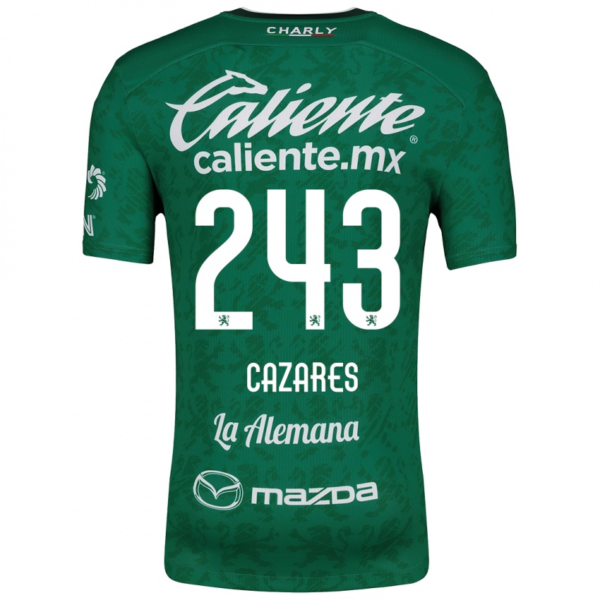 Kinderen Juan Cázares #243 Groen Wit Thuisshirt Thuistenue 2024/25 T-Shirt