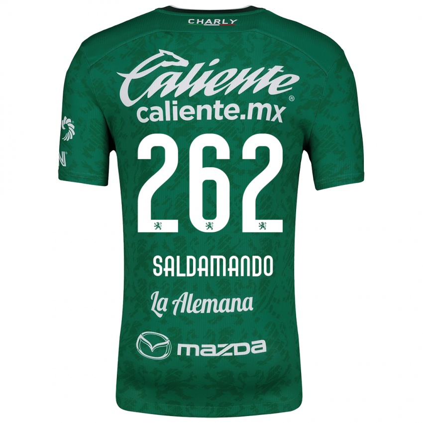 Kinderen José Saldamando #262 Groen Wit Thuisshirt Thuistenue 2024/25 T-Shirt