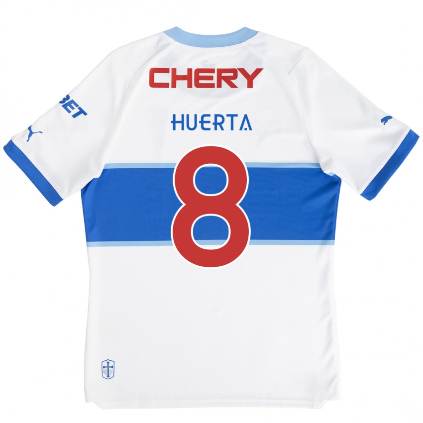 Kinderen Valber Huerta #8 Wit Blauw Thuisshirt Thuistenue 2024/25 T-Shirt