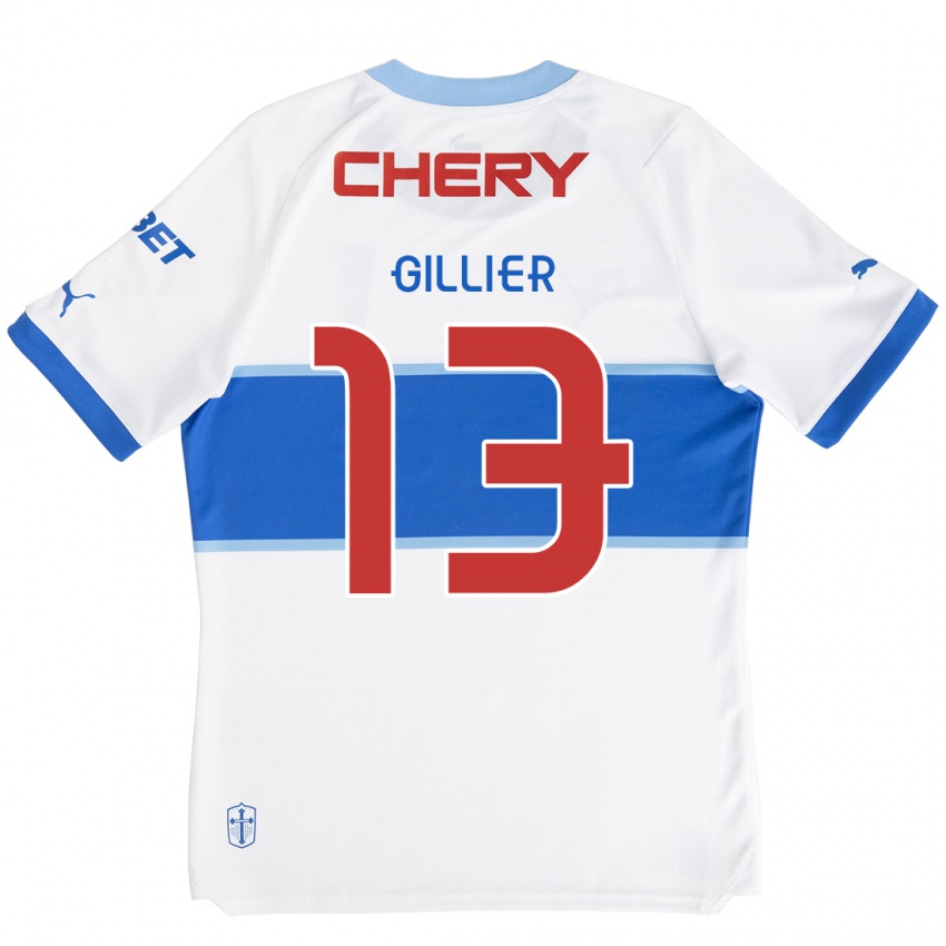 Kinderen Thomas Gillier #13 Wit Blauw Thuisshirt Thuistenue 2024/25 T-Shirt