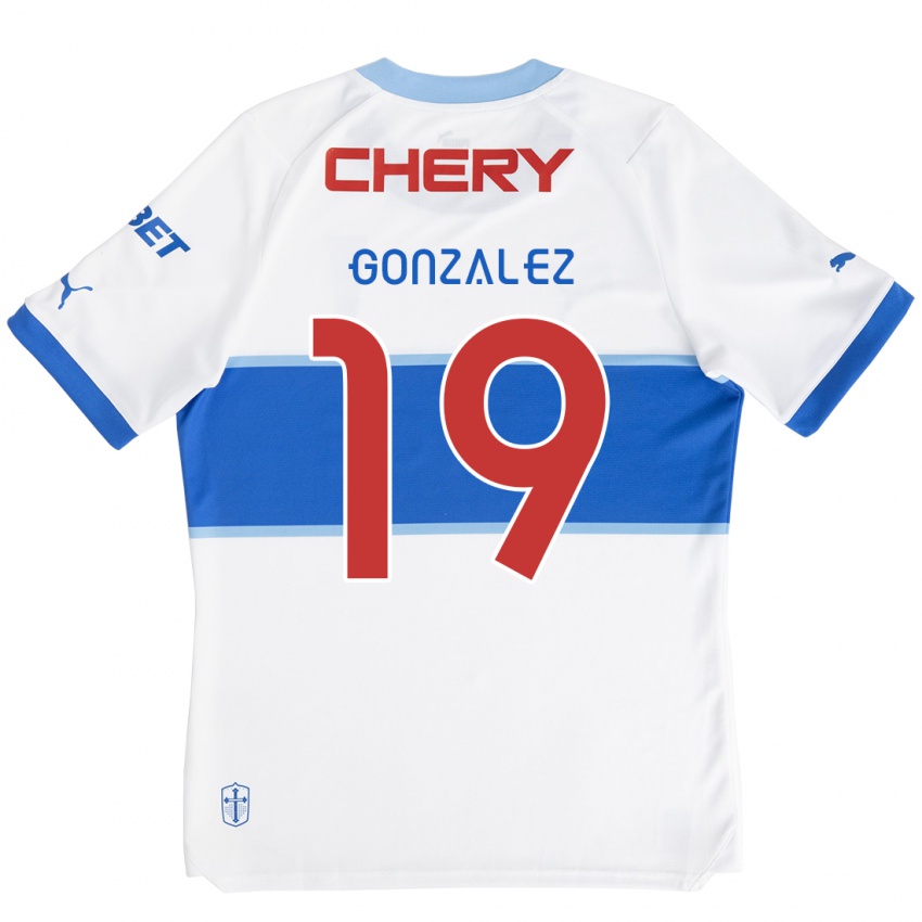 Kinderen Bryan González #19 Wit Blauw Thuisshirt Thuistenue 2024/25 T-Shirt