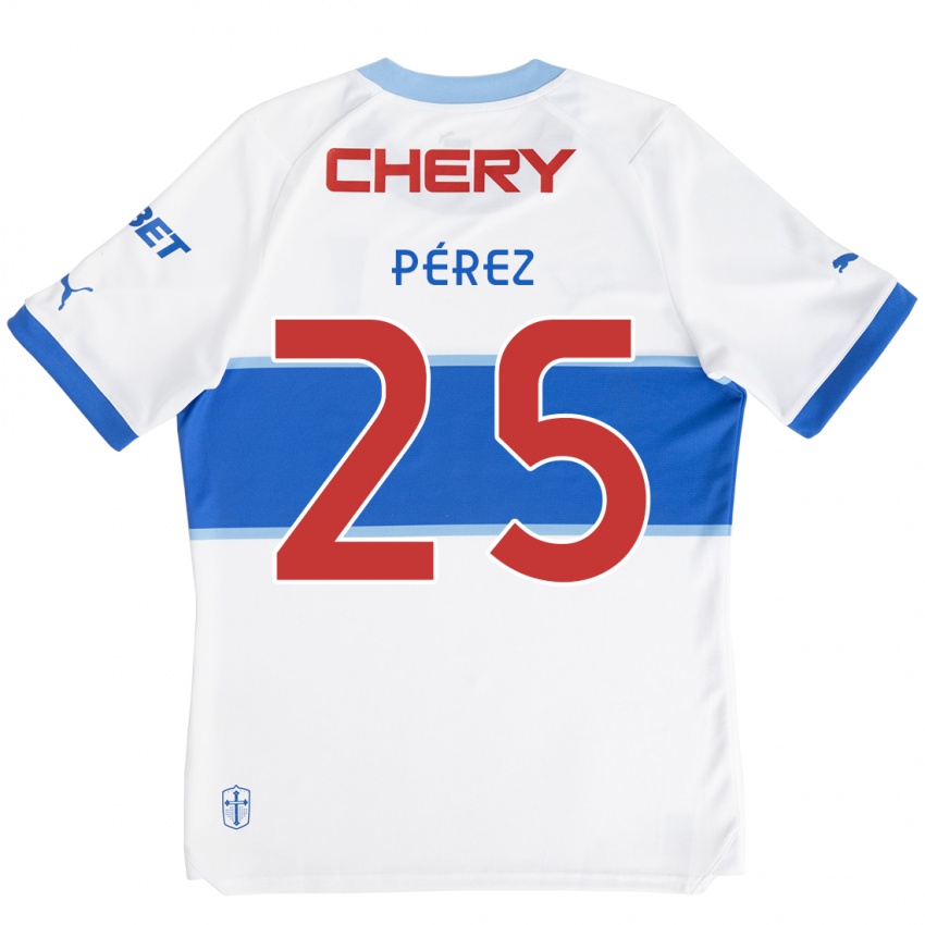 Kinderen Sebastián Pérez #25 Wit Blauw Thuisshirt Thuistenue 2024/25 T-Shirt