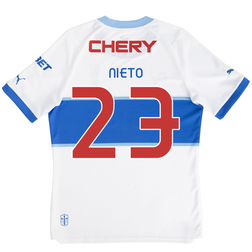 Kinderen Byron Nieto #23 Wit Blauw Thuisshirt Thuistenue 2024/25 T-Shirt