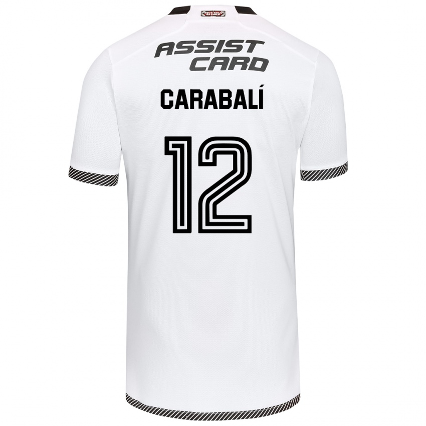 Kinderen Omar Carabalí #12 Wit Zwart Thuisshirt Thuistenue 2024/25 T-Shirt