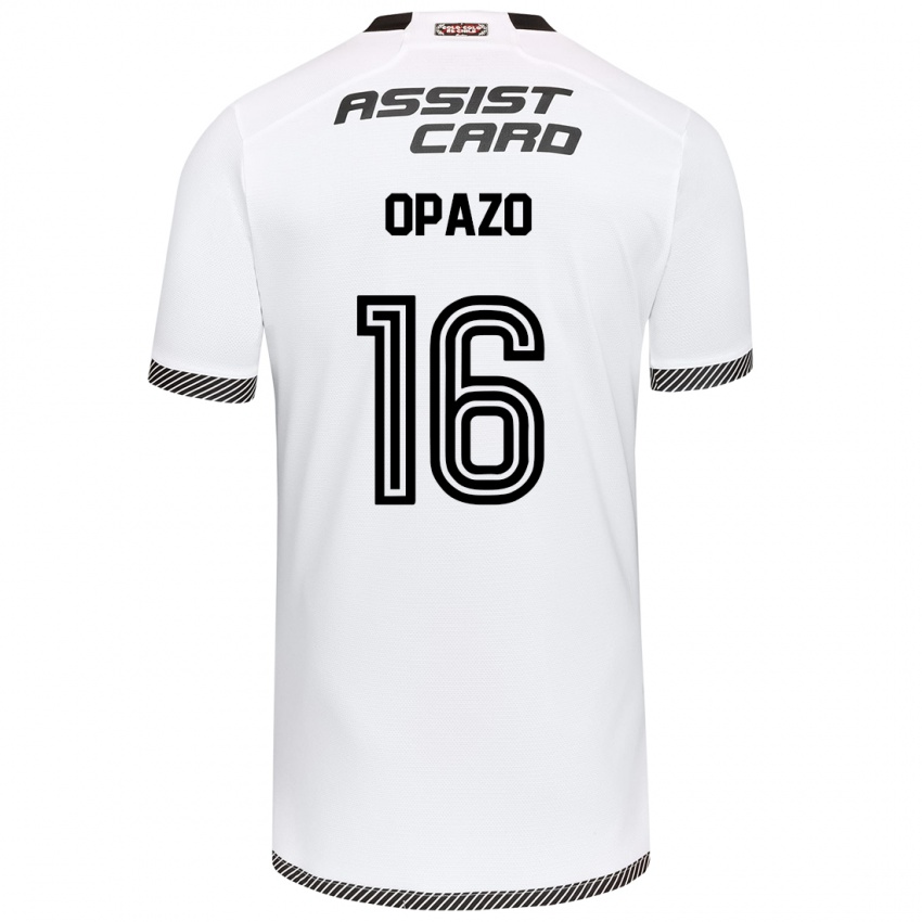 Kinderen Óscar Opazo #16 Wit Zwart Thuisshirt Thuistenue 2024/25 T-Shirt