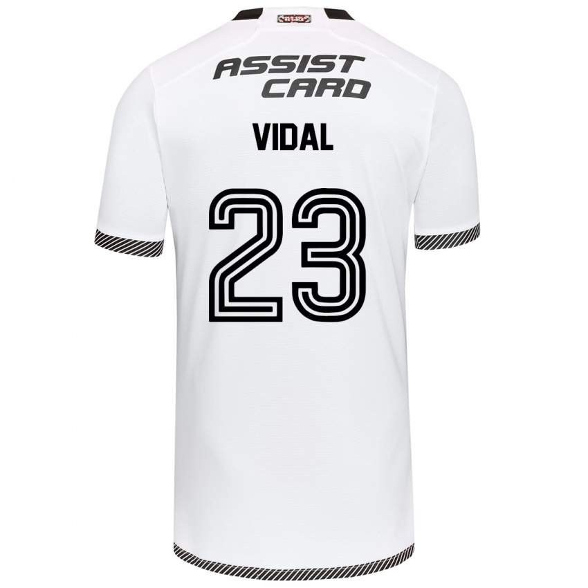 Kinderen Arturo Vidal #23 Wit Zwart Thuisshirt Thuistenue 2024/25 T-Shirt