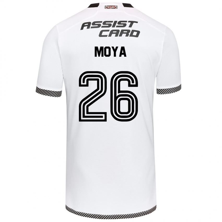 Kinderen Matías Moya #26 Wit Zwart Thuisshirt Thuistenue 2024/25 T-Shirt