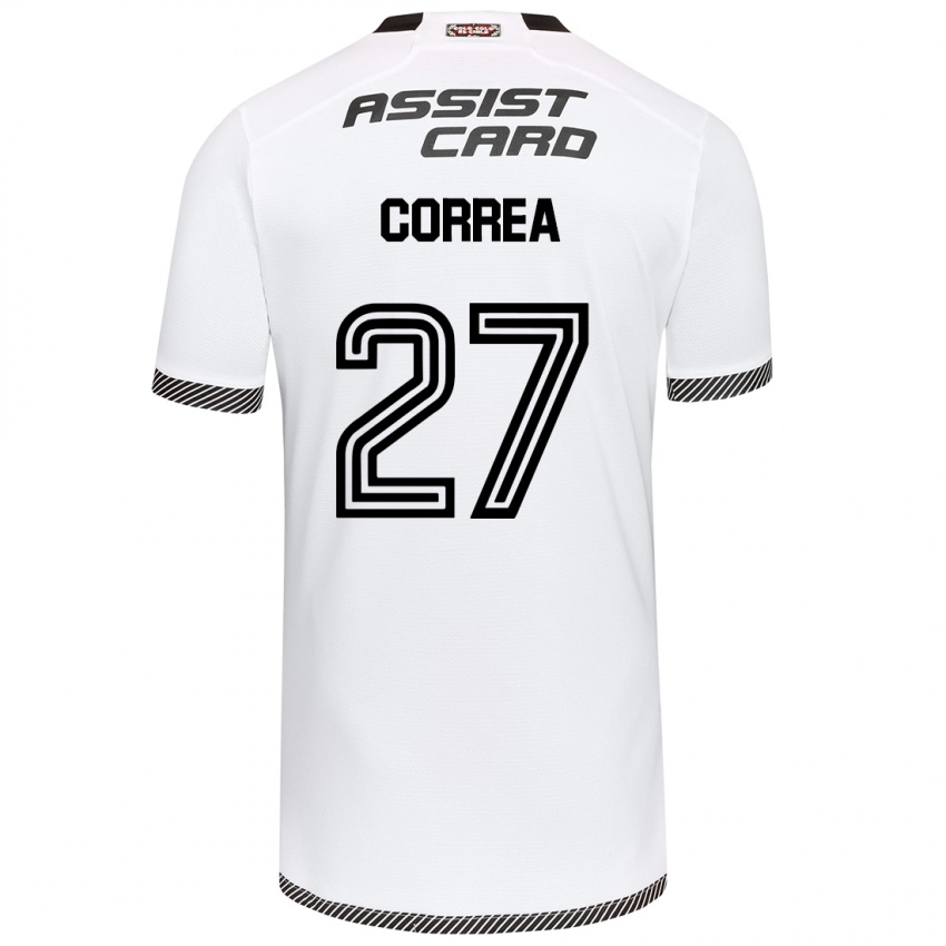 Kinderen Javier Correa #27 Wit Zwart Thuisshirt Thuistenue 2024/25 T-Shirt