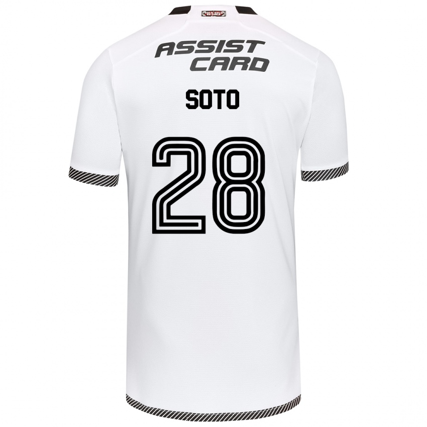 Kinderen Lucas Soto #28 Wit Zwart Thuisshirt Thuistenue 2024/25 T-Shirt