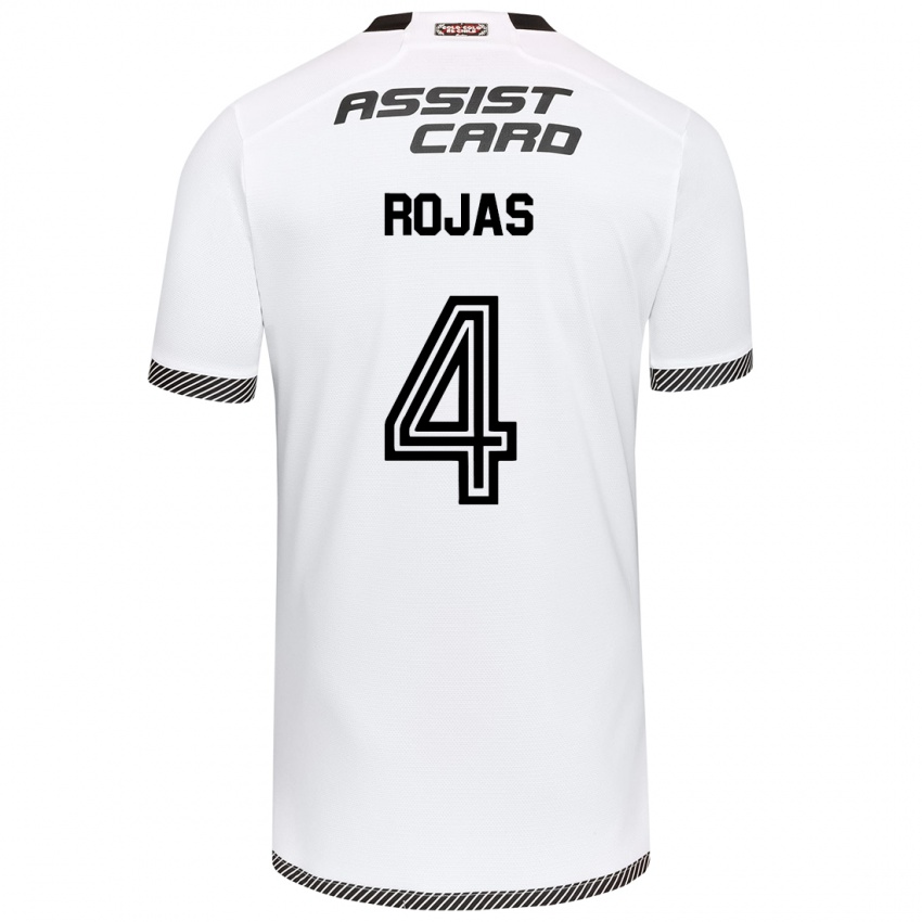 Kinderen Javier Rojas #4 Wit Zwart Thuisshirt Thuistenue 2024/25 T-Shirt