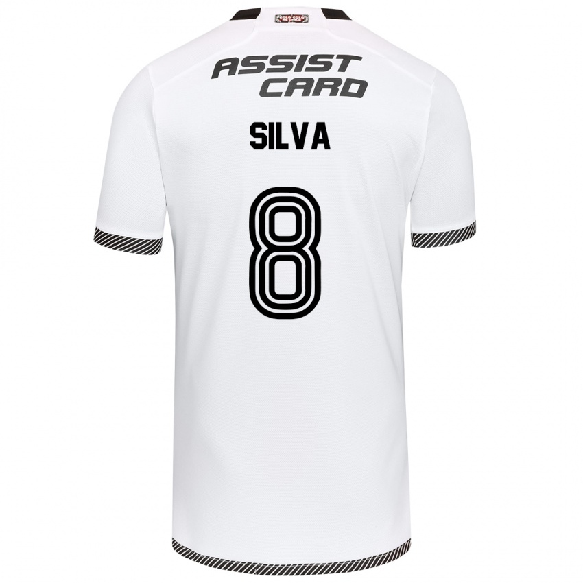 Kinderen Bastián Silva #8 Wit Zwart Thuisshirt Thuistenue 2024/25 T-Shirt