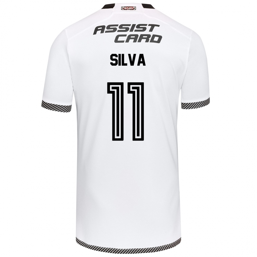 Kinderen Martín Silva #11 Wit Zwart Thuisshirt Thuistenue 2024/25 T-Shirt