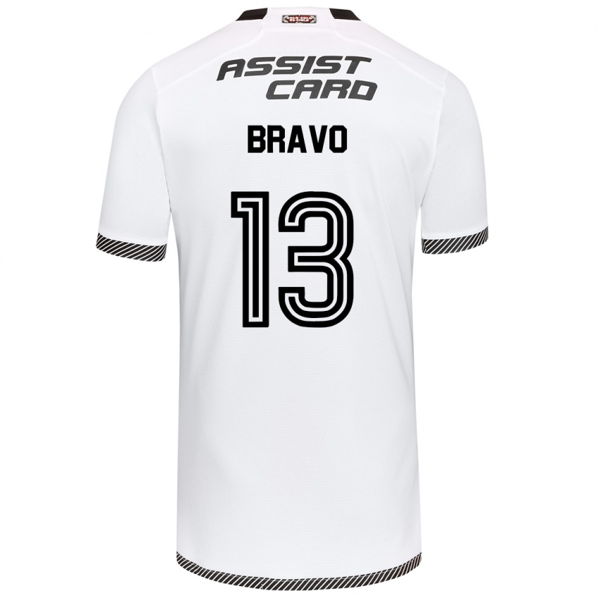 Kinderen Santiago Bravo #13 Wit Zwart Thuisshirt Thuistenue 2024/25 T-Shirt