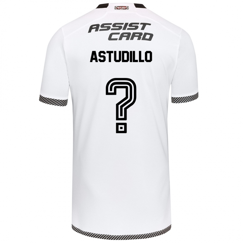 Kinderen Jerall Astudillo #0 Wit Zwart Thuisshirt Thuistenue 2024/25 T-Shirt