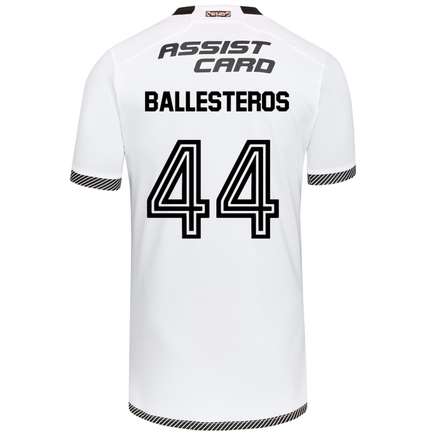 Kinderen Martín Ballesteros #44 Wit Zwart Thuisshirt Thuistenue 2024/25 T-Shirt