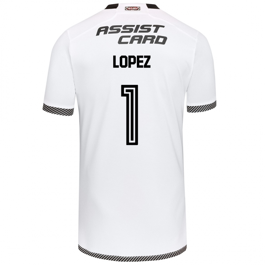 Kinderen Yessenia López #1 Wit Zwart Thuisshirt Thuistenue 2024/25 T-Shirt