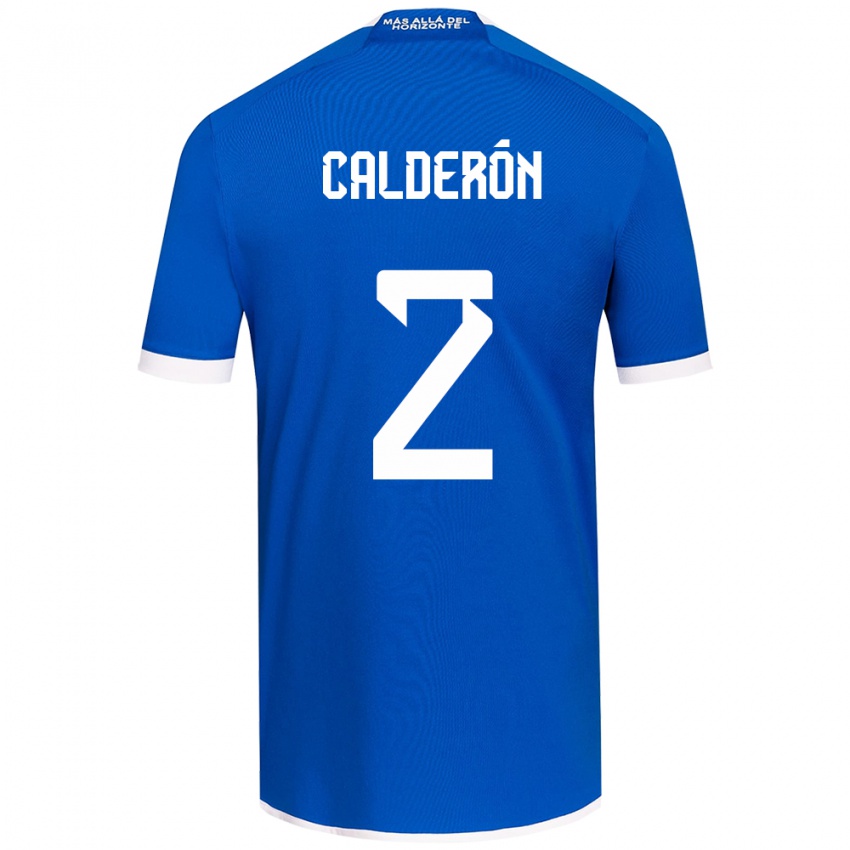 Kinderen Franco Calderón #2 Blauw Wit Thuisshirt Thuistenue 2024/25 T-Shirt