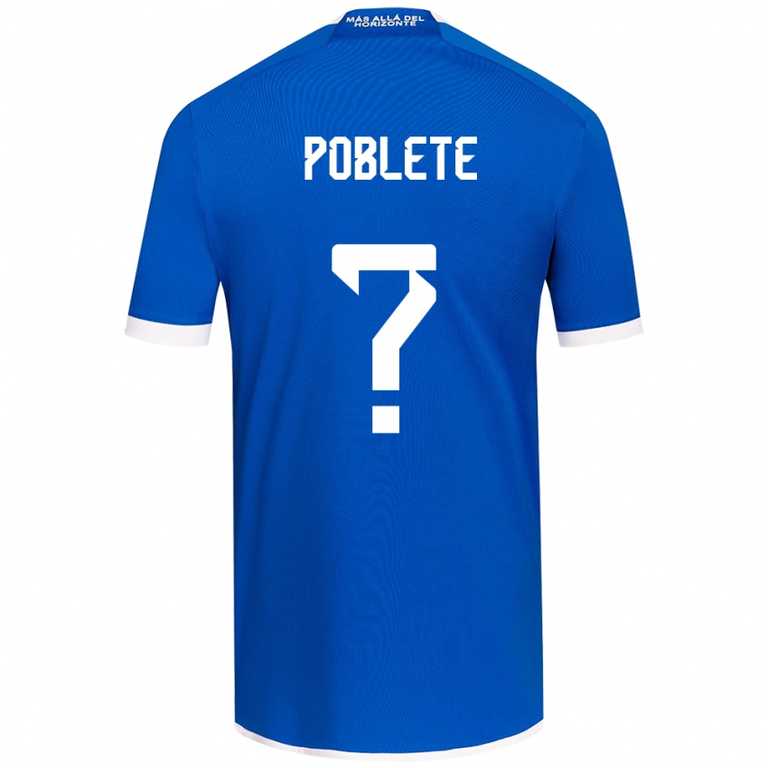 Kinderen José Poblete #0 Blauw Wit Thuisshirt Thuistenue 2024/25 T-Shirt