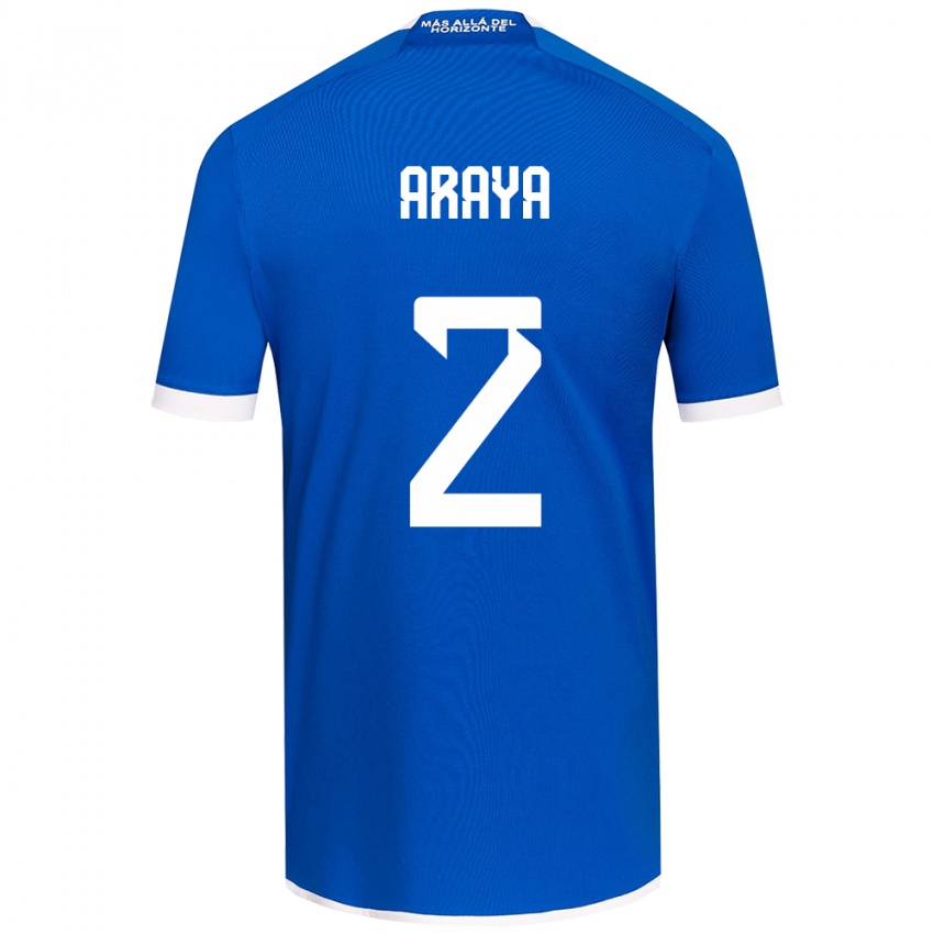 Kinderen Fernanda Araya #2 Blauw Wit Thuisshirt Thuistenue 2024/25 T-Shirt