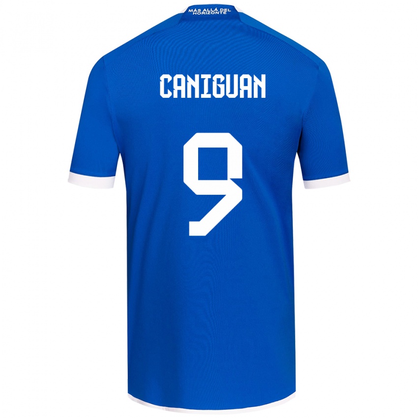 Kinderen Franchesca Caniguán #9 Blauw Wit Thuisshirt Thuistenue 2024/25 T-Shirt