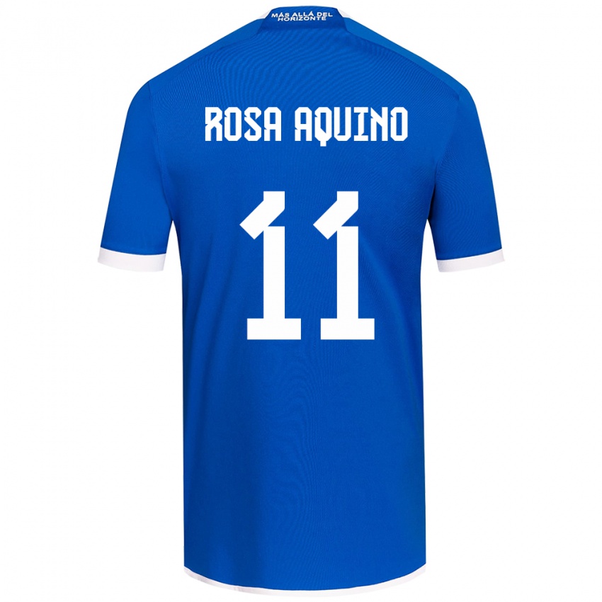 Kinderen Rosa Aquino #11 Blauw Wit Thuisshirt Thuistenue 2024/25 T-Shirt