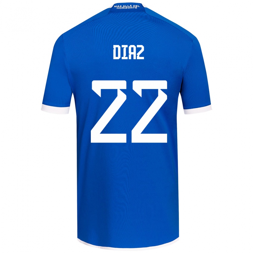 Kinderen Valentina Díaz #22 Blauw Wit Thuisshirt Thuistenue 2024/25 T-Shirt