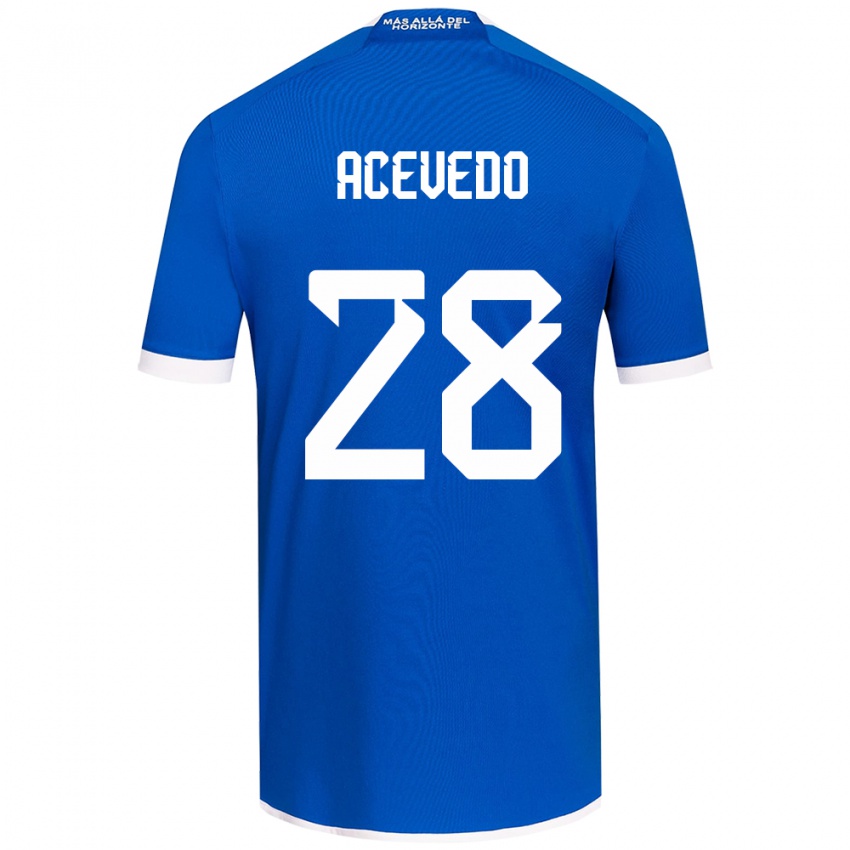 Kinderen Florencia Acevedo #28 Blauw Wit Thuisshirt Thuistenue 2024/25 T-Shirt