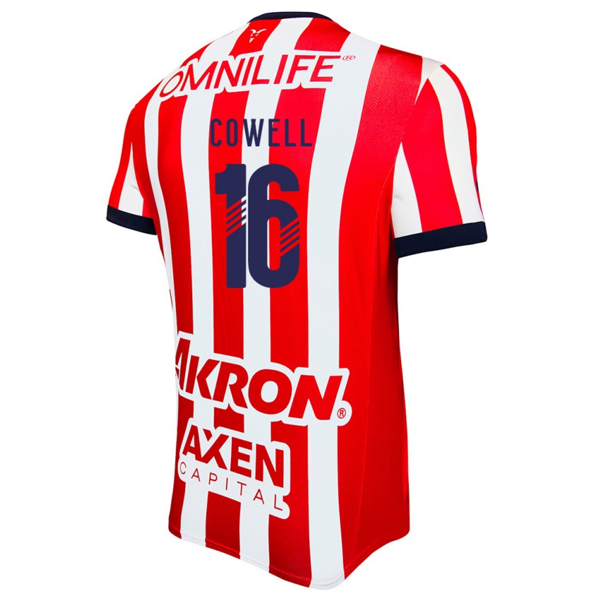 Kinderen Cade Cowell #16 Rood Wit Blauw Thuisshirt Thuistenue 2024/25 T-Shirt