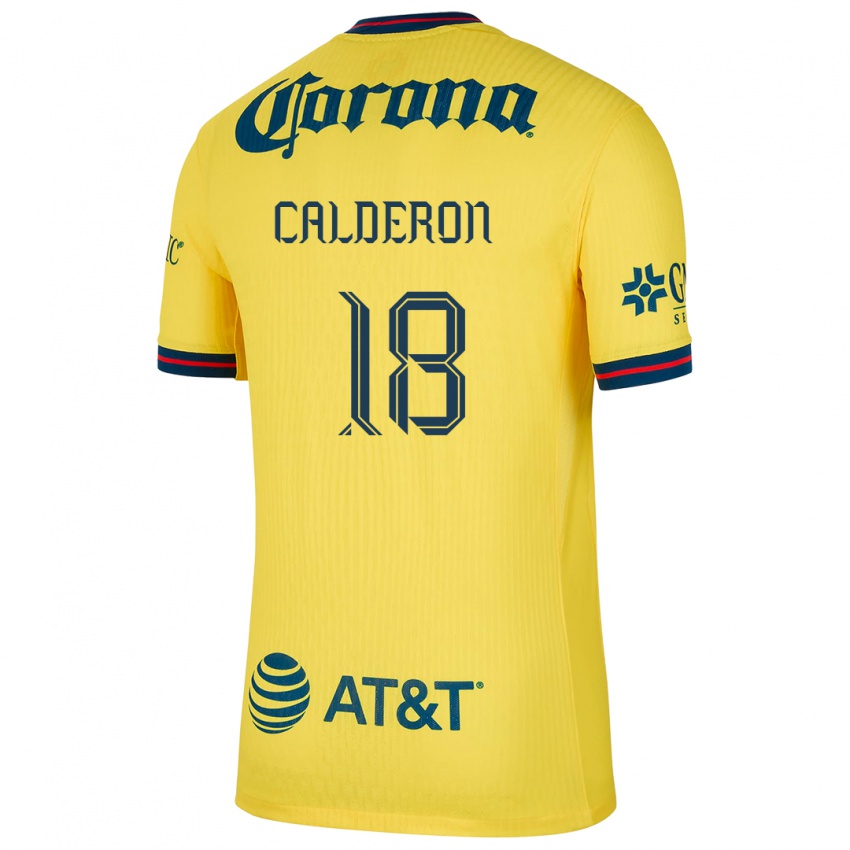 Kinderen Cristian Calderón #18 Geel Blauw Thuisshirt Thuistenue 2024/25 T-Shirt