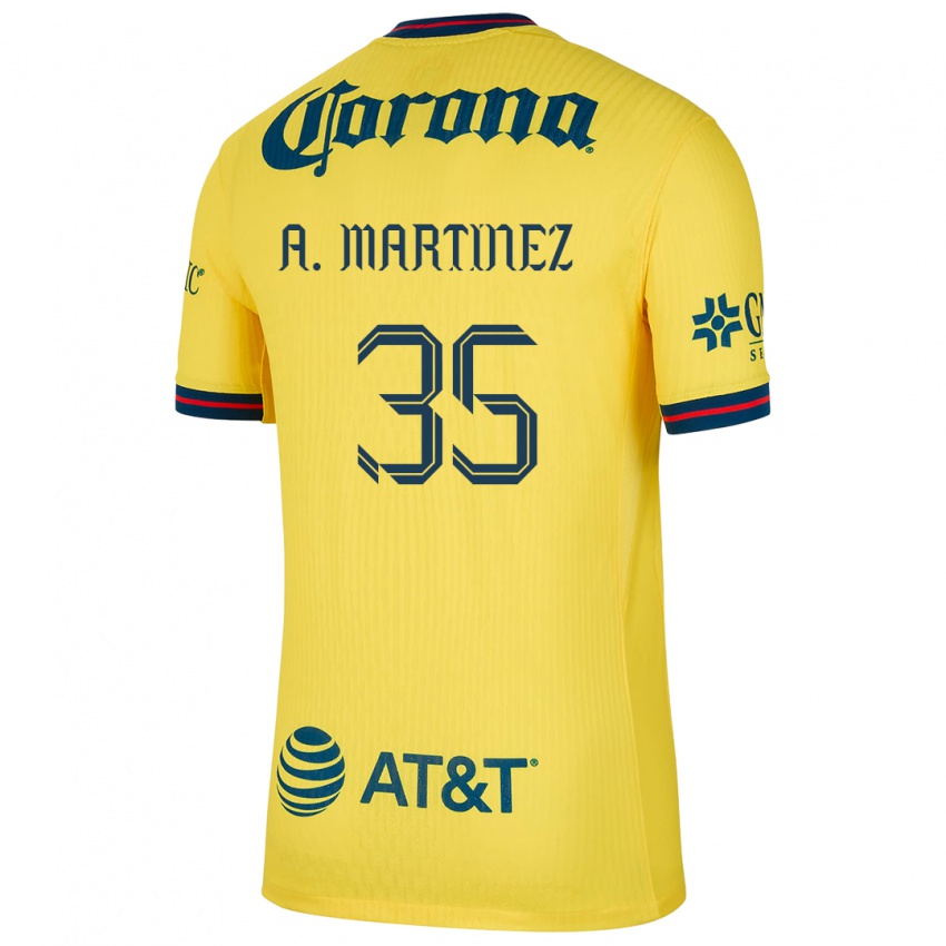 Kinderen Arturo Martínez #35 Geel Blauw Thuisshirt Thuistenue 2024/25 T-Shirt