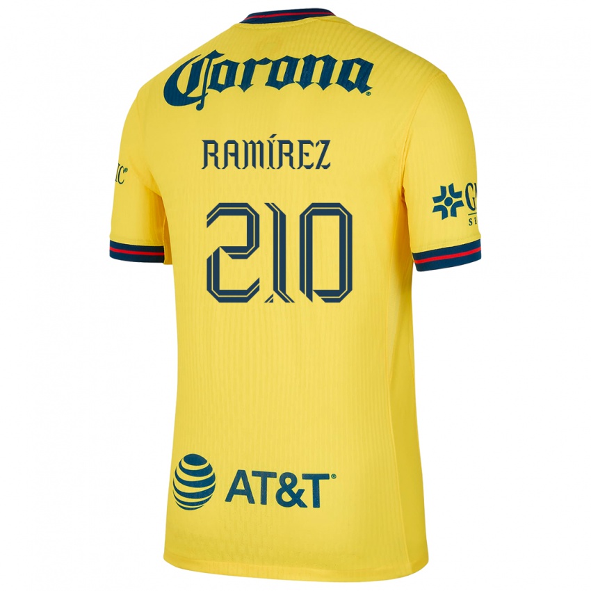 Kinderen Miguel Ramírez #210 Geel Blauw Thuisshirt Thuistenue 2024/25 T-Shirt