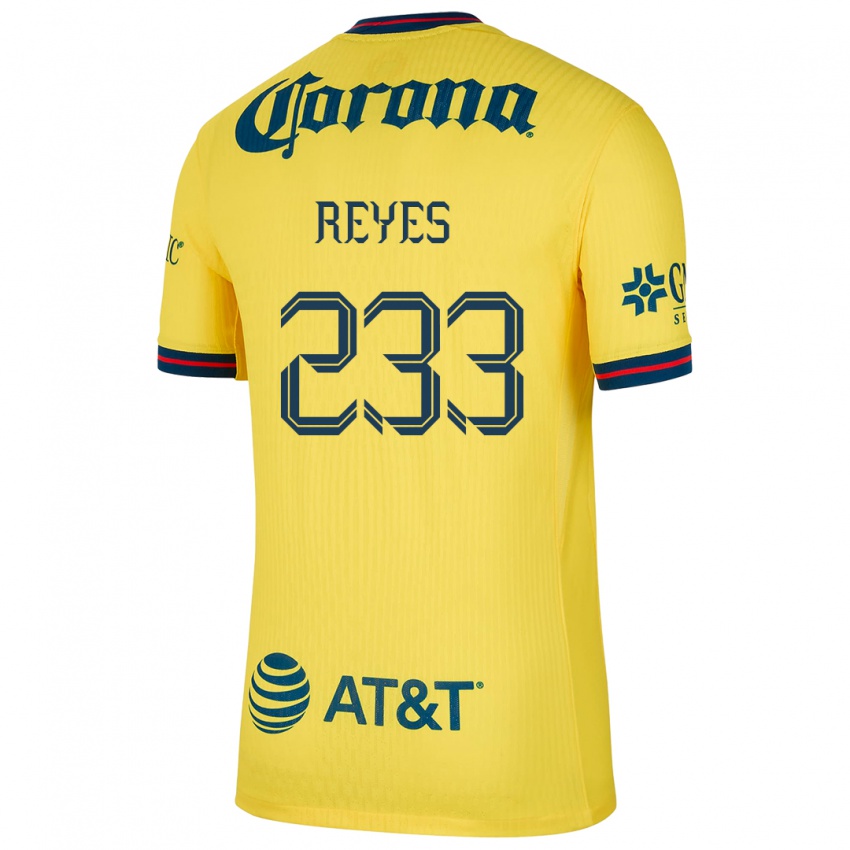 Kinderen Andrés Reyes #233 Geel Blauw Thuisshirt Thuistenue 2024/25 T-Shirt