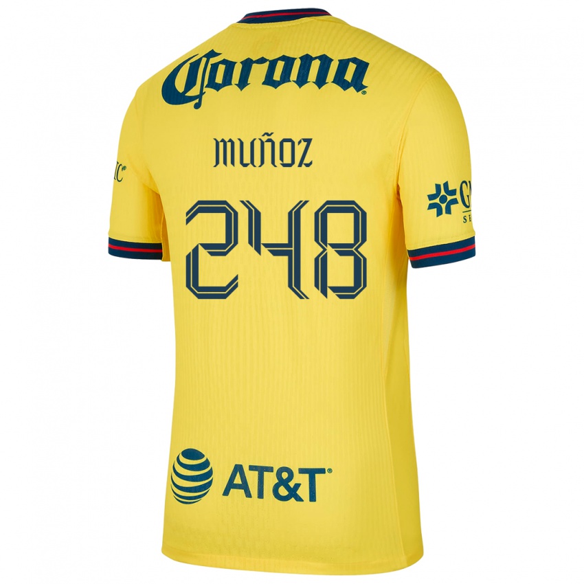 Kinderen Diego Muñoz #248 Geel Blauw Thuisshirt Thuistenue 2024/25 T-Shirt