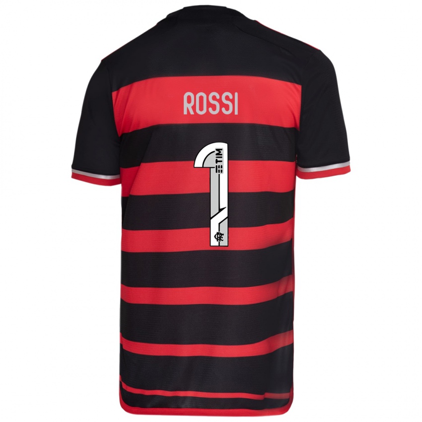 Kinderen Agustin Rossi #1 Rood Zwart Thuisshirt Thuistenue 2024/25 T-Shirt