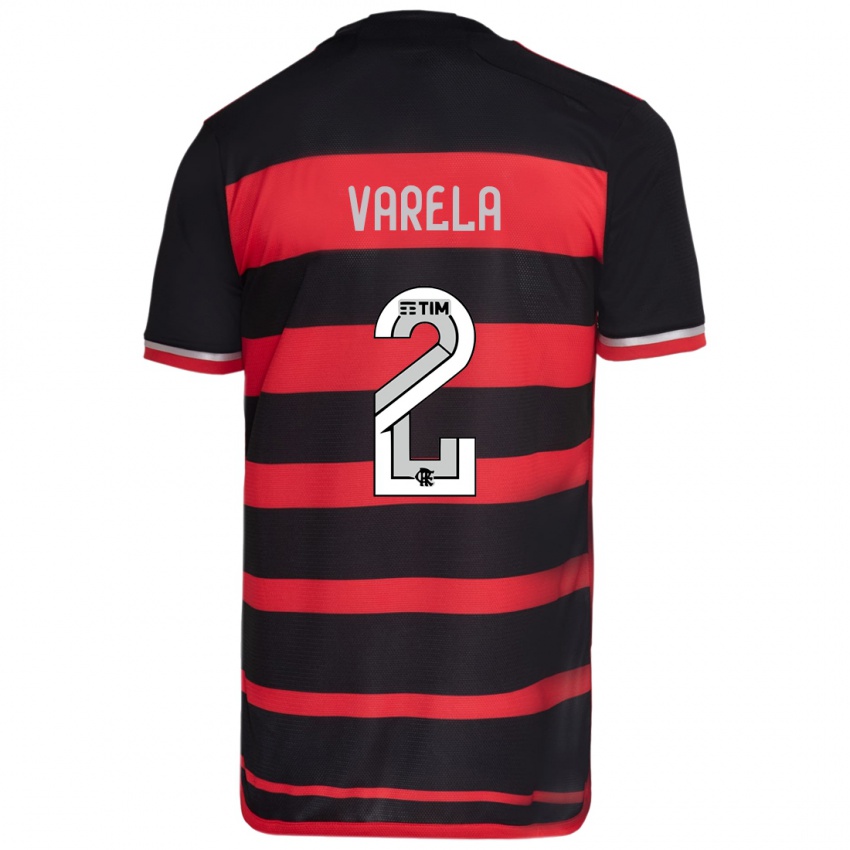 Kinderen Guillermo Varela #2 Rood Zwart Thuisshirt Thuistenue 2024/25 T-Shirt