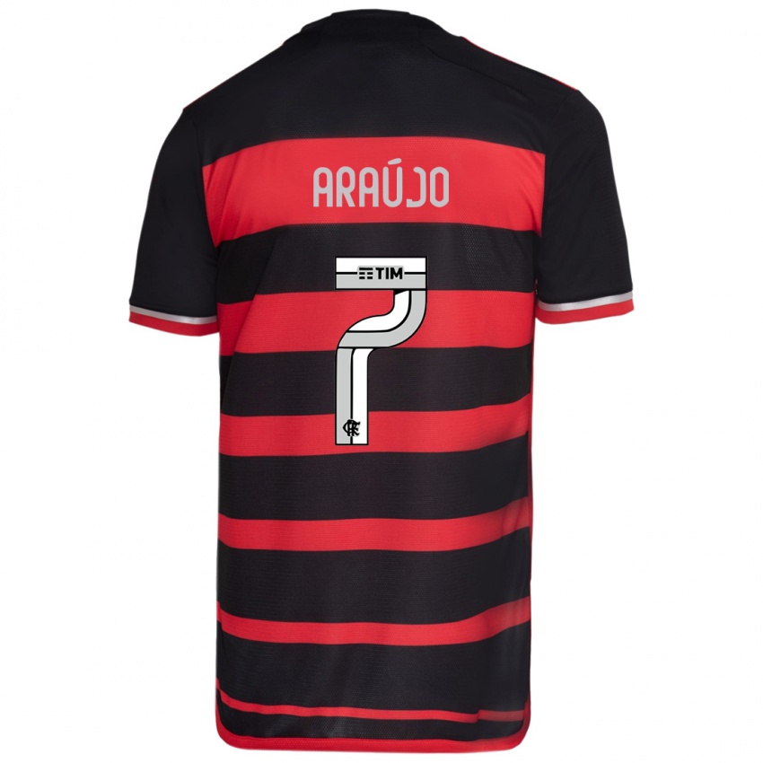 Kinderen Luiz Araújo #7 Rood Zwart Thuisshirt Thuistenue 2024/25 T-Shirt